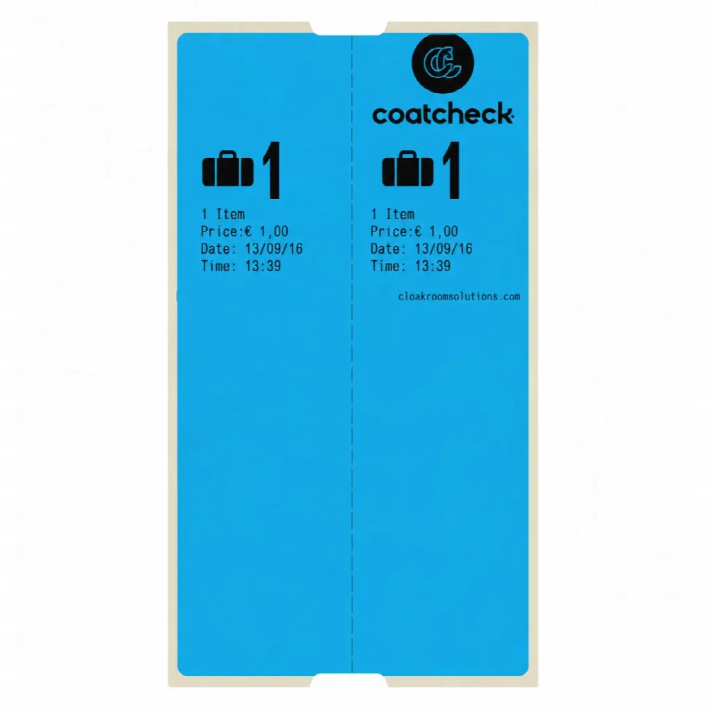Visačky na zavazadla CoatCheck, 14×160 lístků, modré