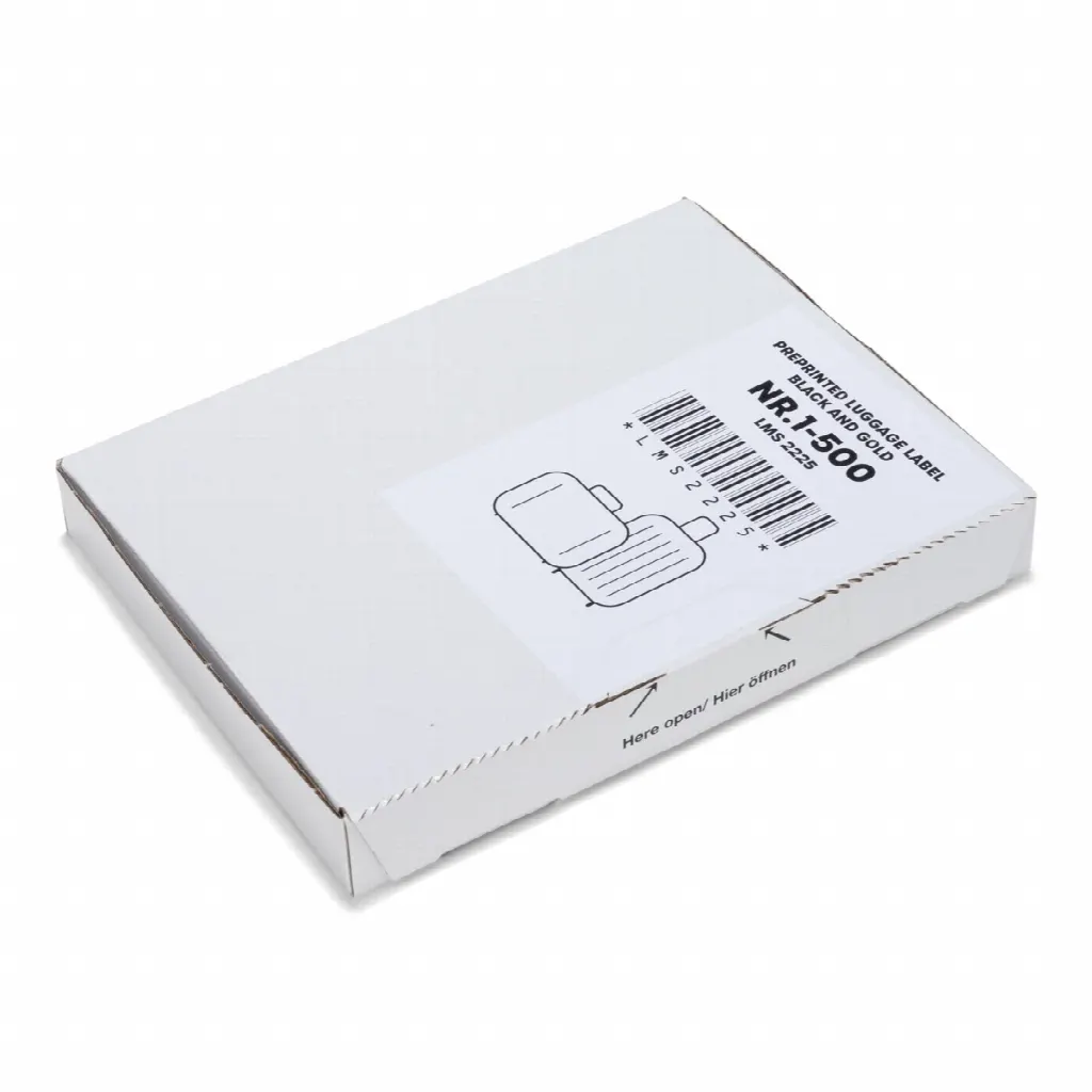 500 Self-adhesive Baggage Labels, pre-printed, series 1-500