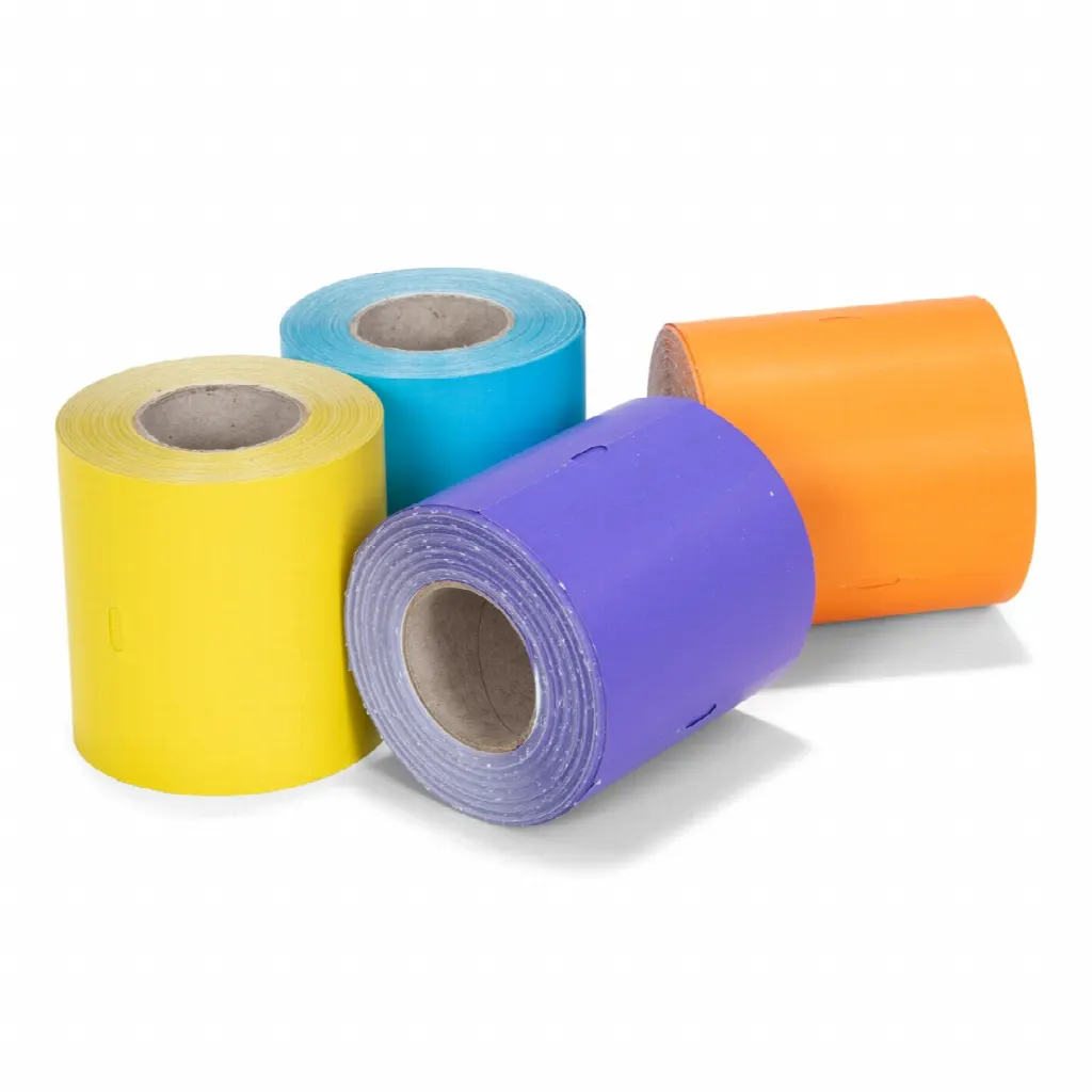Coatcheck roll, ‘economy’ entrance tickets without control strip, 14 x 550 tickets, 4 colors