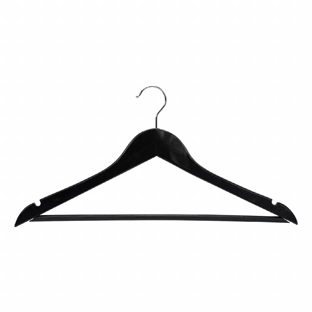 stylish black wooden coathangers, 50pcs