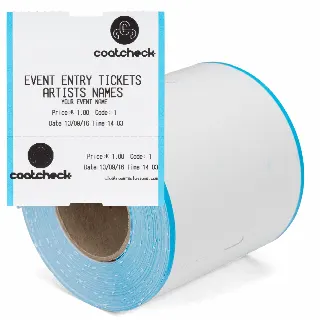 Role CoatCheck, vstupenky s kontrolním ústřižkem, 14 x 260 vstupenek, bílé/modré | LMS810